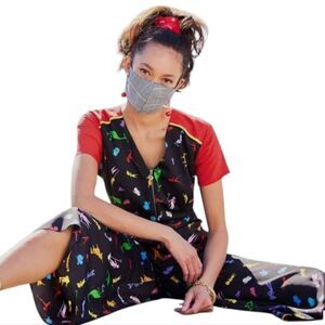 DISNEY Parks The Dress Shop Pixar characters black‎ and red zip jumpsuit 3X